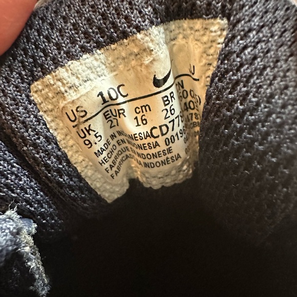 Nike Toddler Boys High Top Shoes 10c Navy/Neon (Used Condition) - Picture 3 of 3